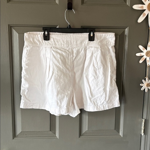 Abercrombie & Fitch White Linen Pull On Shorts - Picture 3 of 7